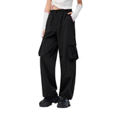 Casual Solid Wide Leg Cargo Pant